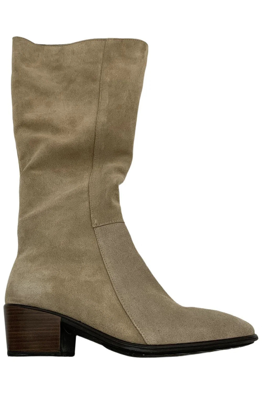 Naot Women's Leather Tall Shaft Boots Gift Almond Suede - Medium